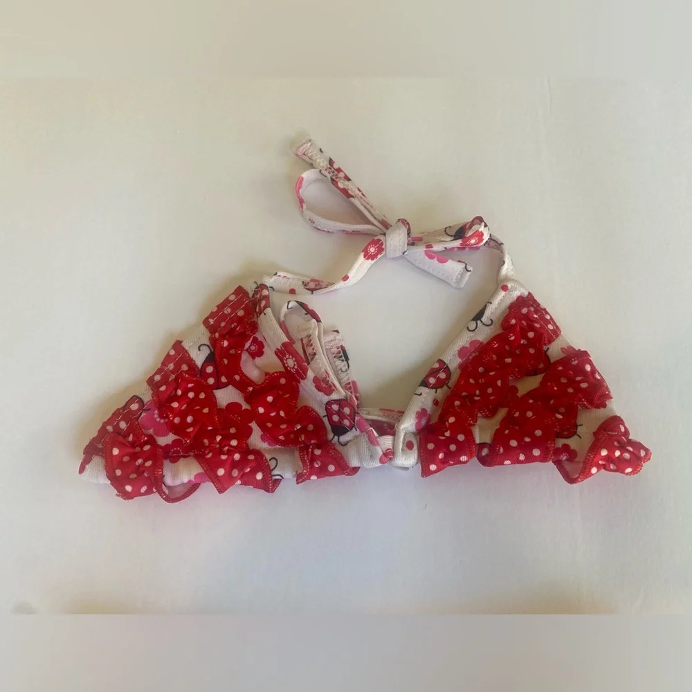 Infant Girls Ladybug Bikini Swim Set Bathing Suit